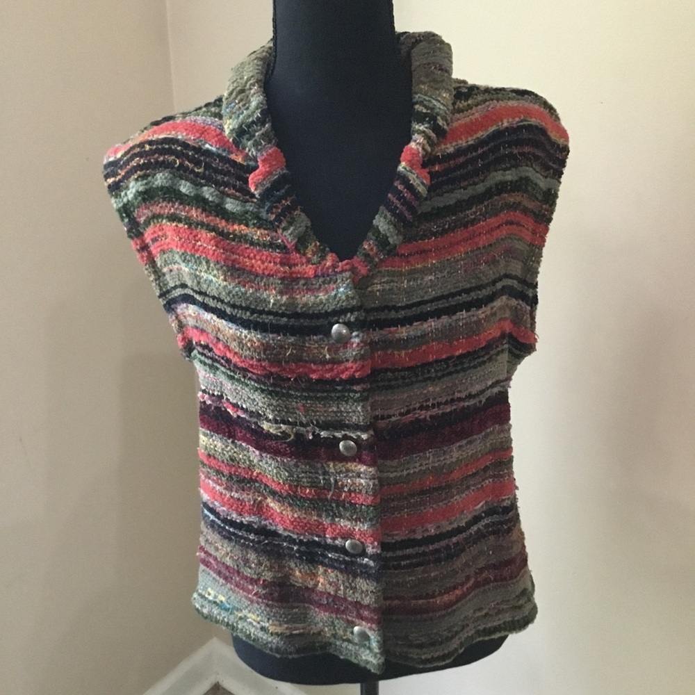 Gretel Underwood Santa Fe Women’s Hand Woven One Of A Kind Chenille Vest